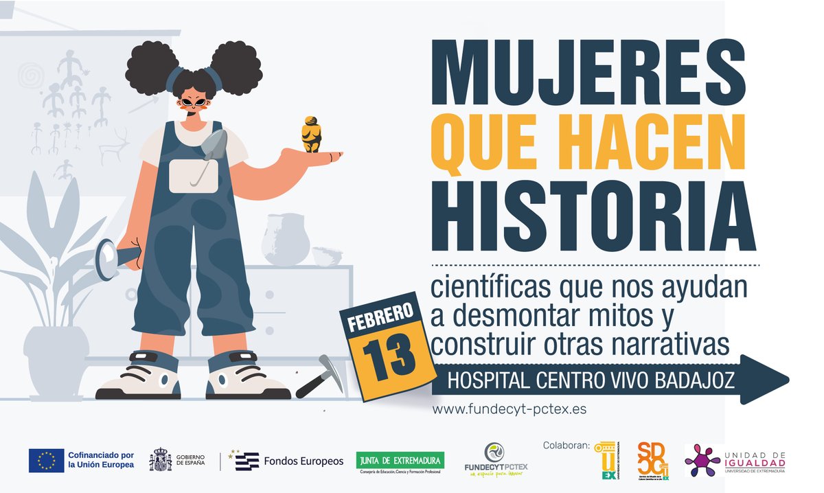 WomenSpaceExtremadura (@wsextremadura) on Twitter photo Hoy, en el Hospital Centro Vivo, Badajoz, tendrá lugar el encuentro "Mujeres que hacen historia. Científicas que nos ayudan a desmontar mitos y construir otras narrativas" 👩🔬 oficinaparalainnovacion.es/?page=events&i… ✔️
Organizan <a href="/Junta_Ex/">Junta de Extremadura</a> <a href="/FundecytPCTEX/">FUNDECYT-PCTEX</a> <a href="/infouex/">UEx</a> con <a href="/UExDivulga/">Cultura Científica UEx</a> e <a href="/IgualdadUEx/">Igualdad UEx</a> 👌 Hoy, en el Hospital Centro Vivo, Badajoz, tendrá lugar el encuentro "Mujeres que hacen historia. Científicas que nos ayudan a desmontar mitos y construir otras narrativas" 👩🔬 oficinaparalainnovacion.es/?page=events&i… ✔️
Organizan <a href="/Junta_Ex/">Junta de Extremadura</a> <a href="/FundecytPCTEX/">FUNDECYT-PCTEX</a> <a href="/infouex/">UEx</a> con <a href="/UExDivulga/">Cultura Científica UEx</a> e <a href="/IgualdadUEx/">Igualdad UEx</a> 👌