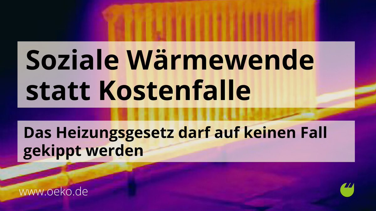 Wird das Heizungsgesetz nach Plan der CDU &amp; FDP gekippt, wird #Heizen zum Luxus und für viele Haushalte nicht mehr finanziell tragbar. So das Ergebnis einer Studie zur #Wärmewende mit dem @paritaetBRB Wie Heizen bezahlbar bleiben kann: oeko.de/news/pressemel…