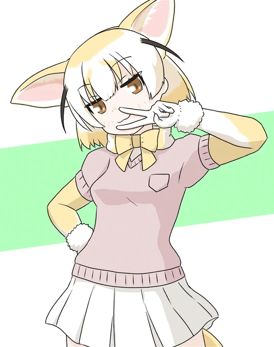 けものフレンズ フェネックさんドヤ顔ぴーす#けものフレンズ3 #フェネック 