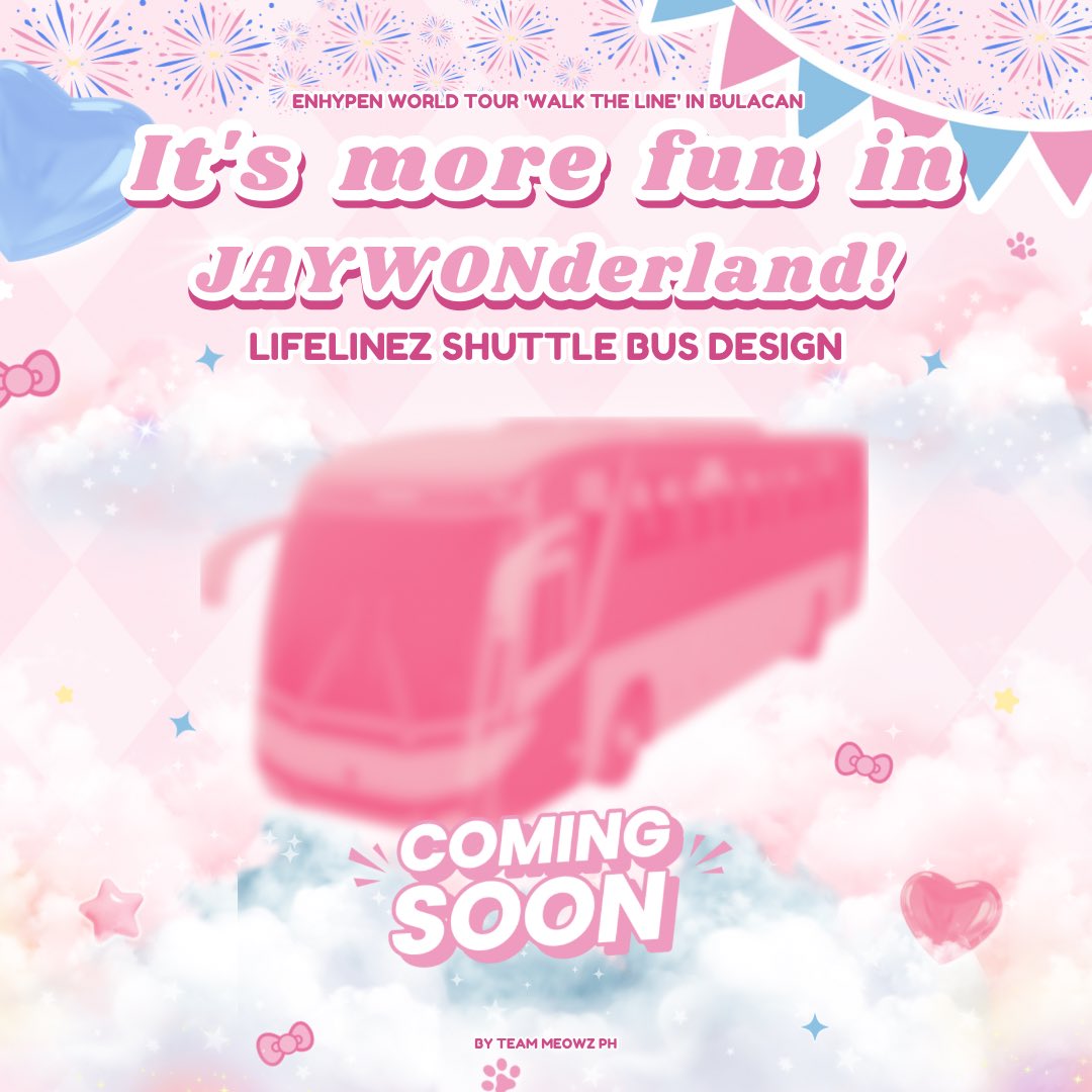 ✨ Exciting news, KittyKrewz! ✨

The Lifelinez Bus Design will finally be revealed today at 6 PM! 

Stay tuned, set your alarms, and let's count down the hours together! ⏳❤️ Any guesses on what it might look like? Drop them in the comments! ⬇️👀

#JAYWONderland #Meowbuhay