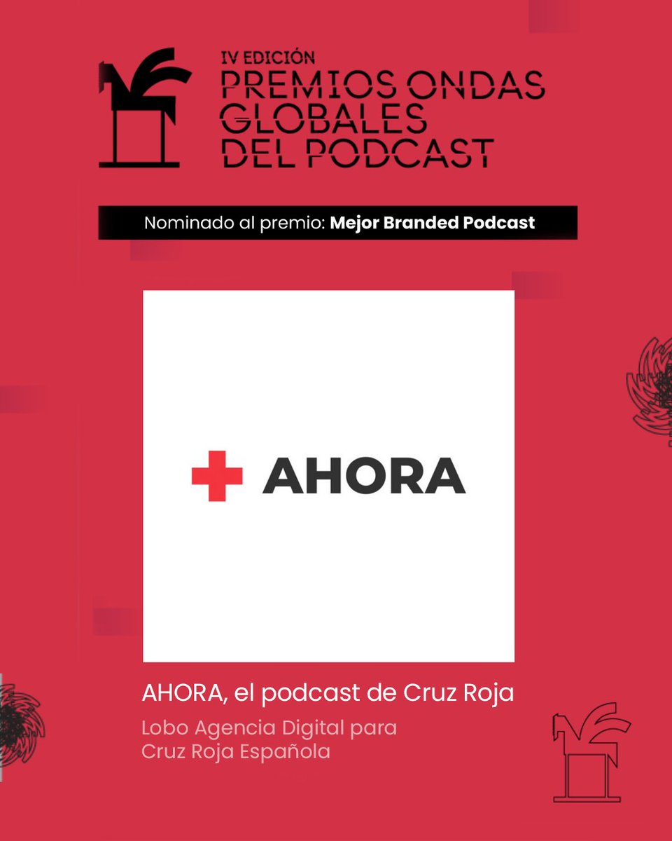 lobolaagencia's tweet photo. ¡Estamos de celebración! AHORA, el podcast de Cruz Roja que producimos desde Lobo para @CruzRojaEsp… ¡está nominado a los @Premios_Ondas del Podcast en la categoría de Branded Podcast! Estamos felices, agradecidos, emocionados. Aquí puedes saber más sobre el proyecto: https://t.co/nEvRTXNsvc