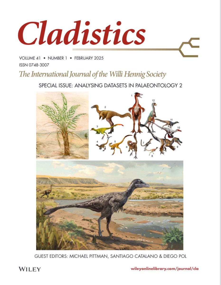 CladisticsAlert's tweet image. 🚨 #NewIssueAlert of #Cladistics ⚠️

📣(𝐒𝐩𝐞𝐜𝐢𝐚𝐥 𝐢𝐬𝐬𝐮𝐞: 𝐀𝐧𝐚𝐥𝐲𝐬𝐢𝐧𝐠 𝐝𝐚𝐭𝐚𝐬𝐞𝐭𝐬 𝐢𝐧 𝐩𝐚𝐥𝐚𝐞𝐨𝐧𝐭𝐨𝐥𝐨𝐠𝐲 𝟐. Volume 41 — Issue 1, Feb. 2025)

🔄 RT

onlinelibrary.wiley.com/toc/10960031/2…

#Palaeontology #Fossils #Phylogenetics #Systematics #Evolution #TNT
