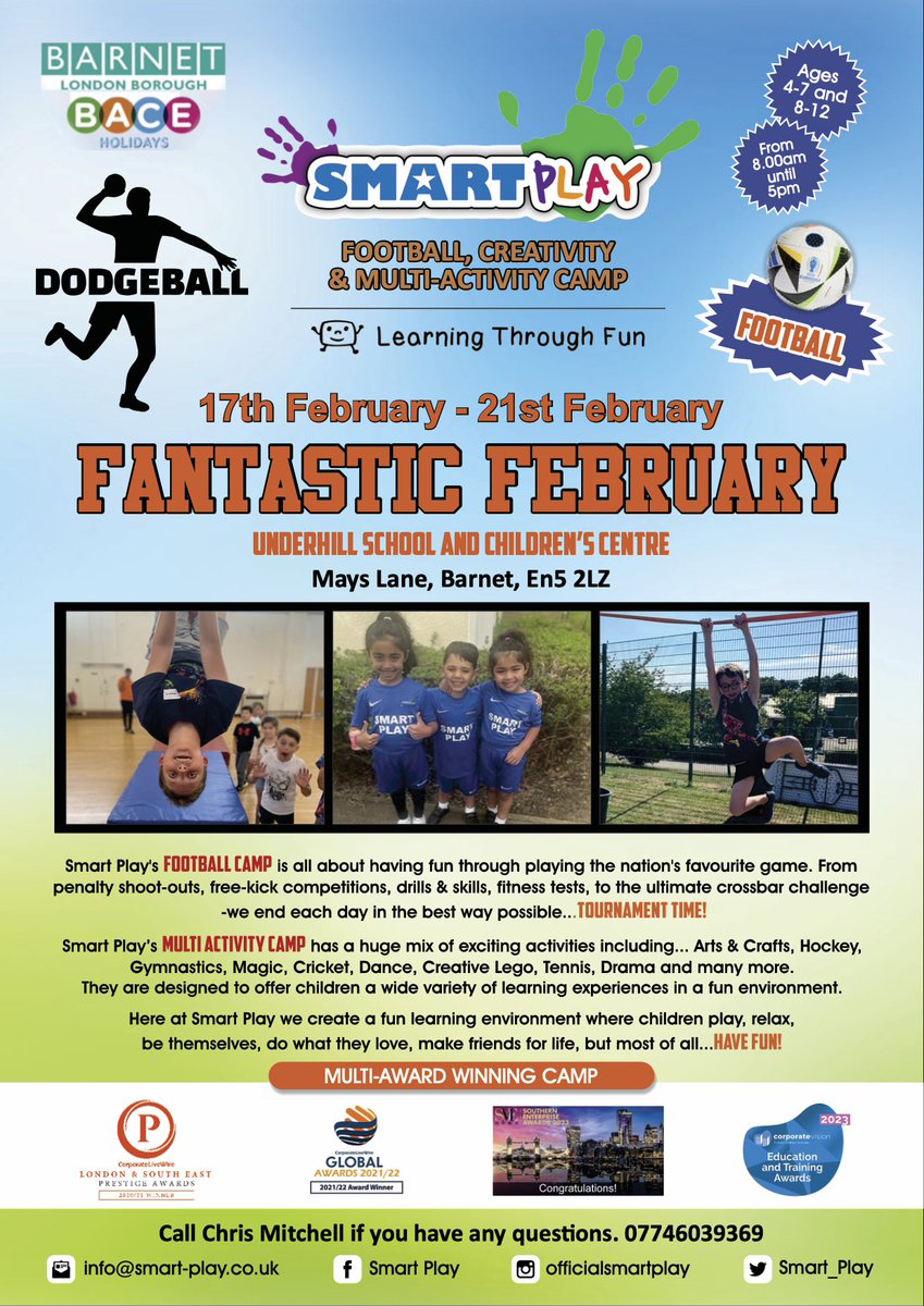 SMART PLAY FEBRUARY HOLIDAY CAMP - mailchi.mp/2692cde60ef7/s…