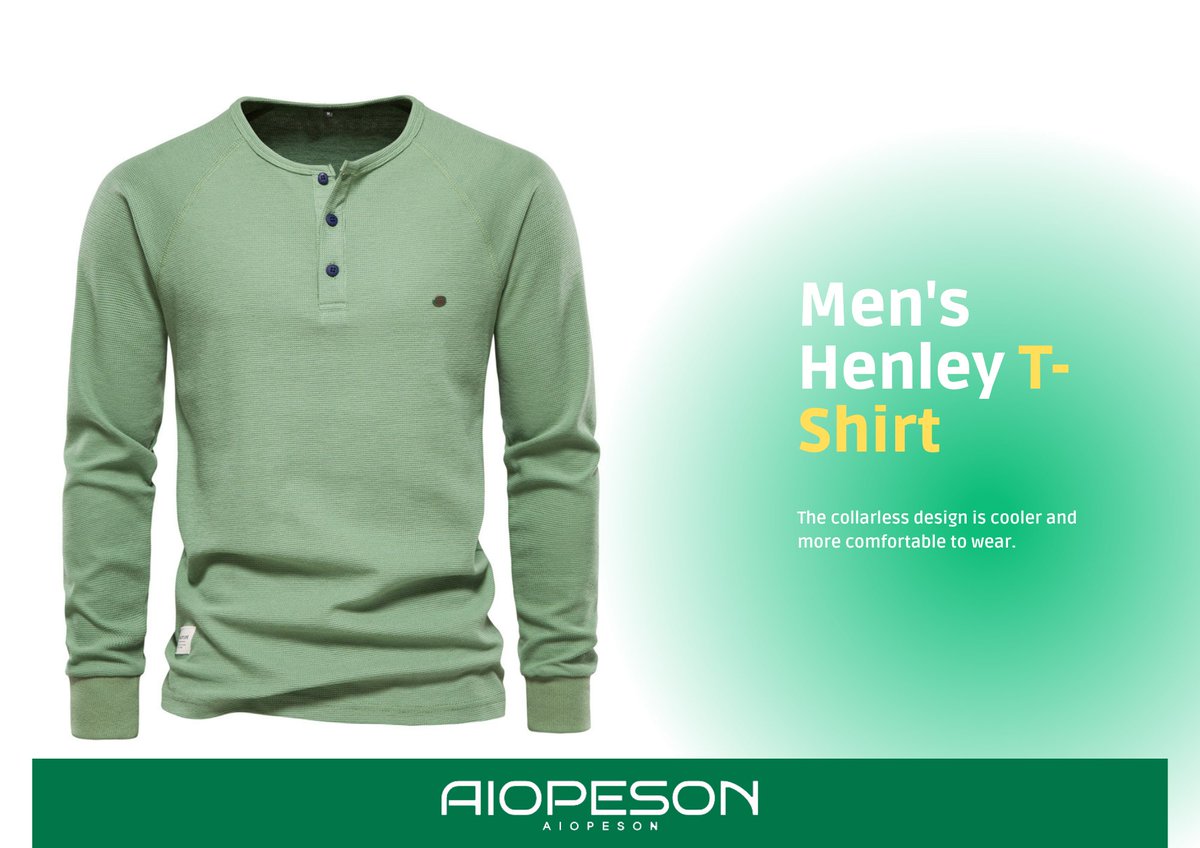 Aiopeson's tweet image. Men's Henley T-Shirt with comfortable fabric #Aiopeson
shop now:aiopeson.shop/products/mens-…