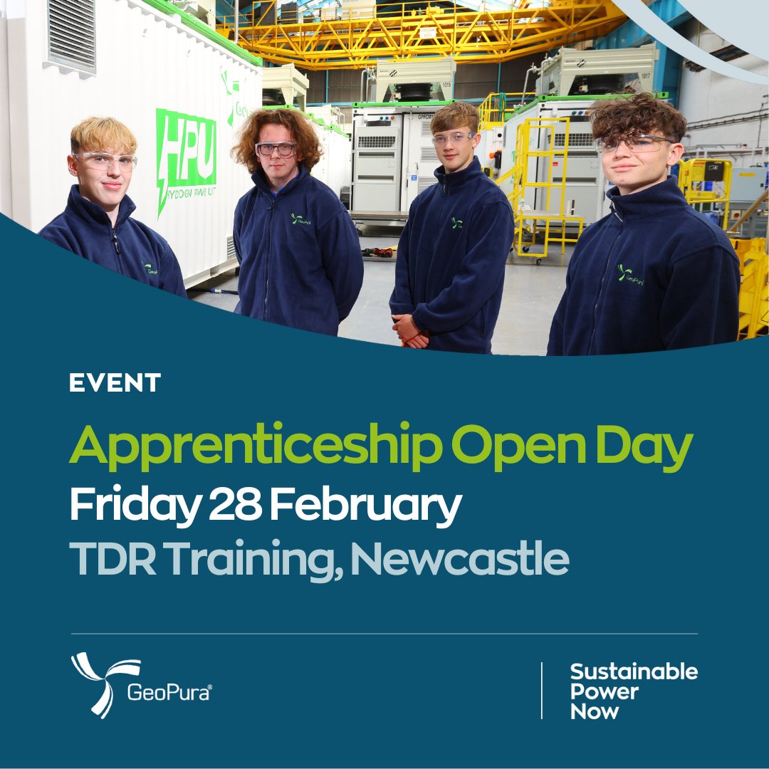 Join us at TDR’s Apprenticeship Open Day on Fri 28 Feb to learn about our clean energy apprenticeships &amp; how you can work with hydrogen power to improve air quality.
📍 TDR Training, Longbenton, 12noon
➡️Book - tinyurl.com/42wsrf8w
#NationalApprenticeshipWeek #FutureEngineers