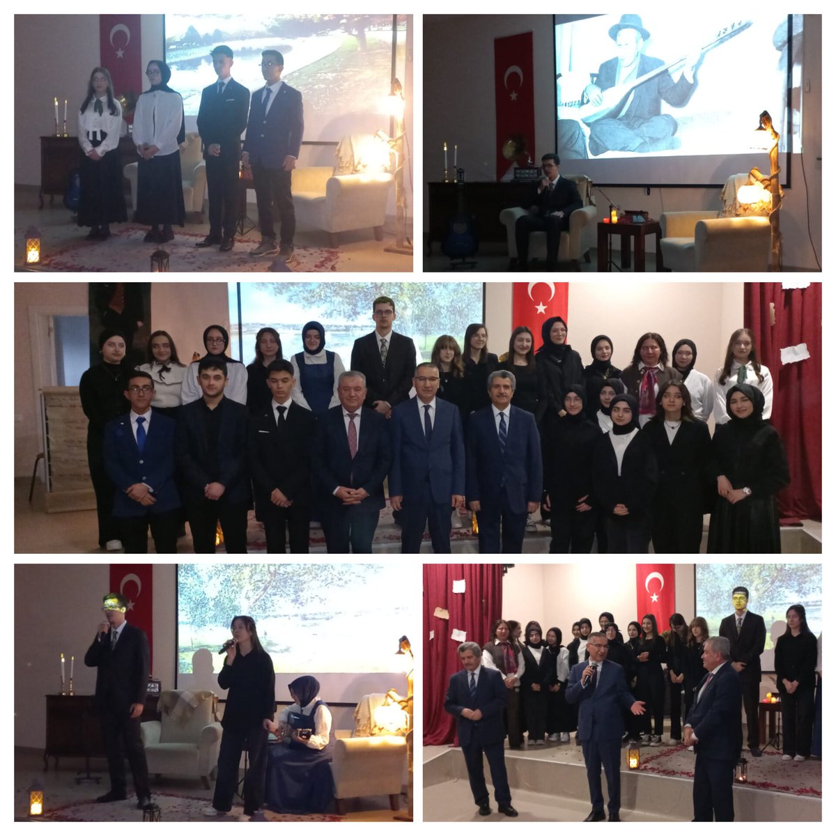 Kaymakamımız Üzeyir Aziz Özeren ve İlçe Müdürümüz Mustafa Kılıçgil, Pursaklar Anadolu İmam Hatip Lisemizde öğrencilerimizin hazırlamış olduğu şiir dinletisini izlediler.