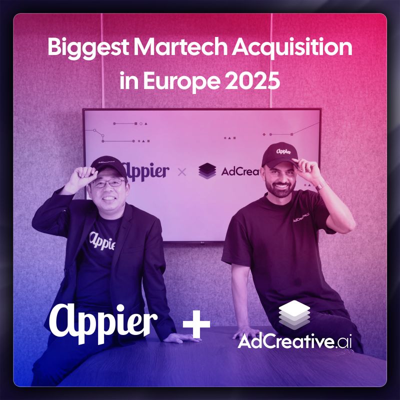 Big news! 

We’re thrilled to announce that AdCreative.ai is joining Appier (TSE: 4180).

A global leader in AI-powered SaaS, in what marks the biggest AI-driven MarTech acquisition in Europe in 2025.

This is a game-changing step toward the future of AI-powered