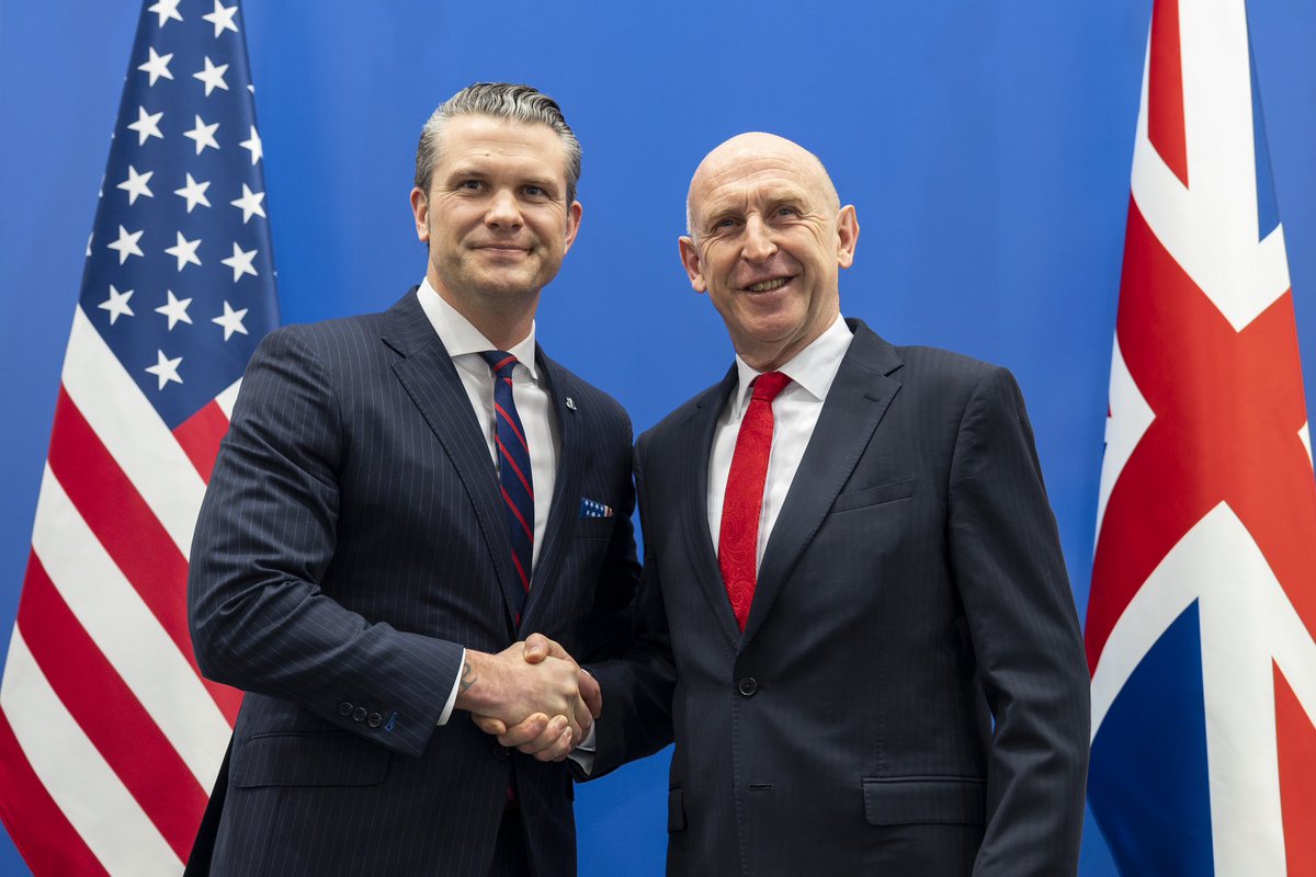 I had a great meeting with my UK counterpart yesterday, Secretary of State for Defence <a href="/JohnHealey_MP/">John Healey</a>, ahead of the UDCG and NATO Defense Ministerial. 

I thanked Secretary Healey for stepping up to host the UDCG as it demonstrates the UK’s continued commitment to set an example