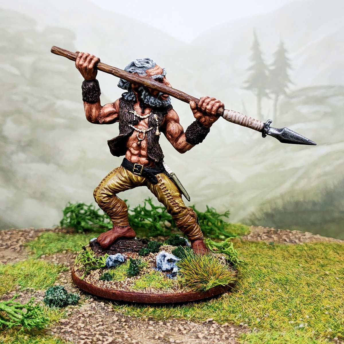 Grenadier giant.

I picked this up second hand a few years back and had to replace the spearhead with a plastic one from the bits box. It's been sat nearly finished for years, so I'm glad to see him done at last.