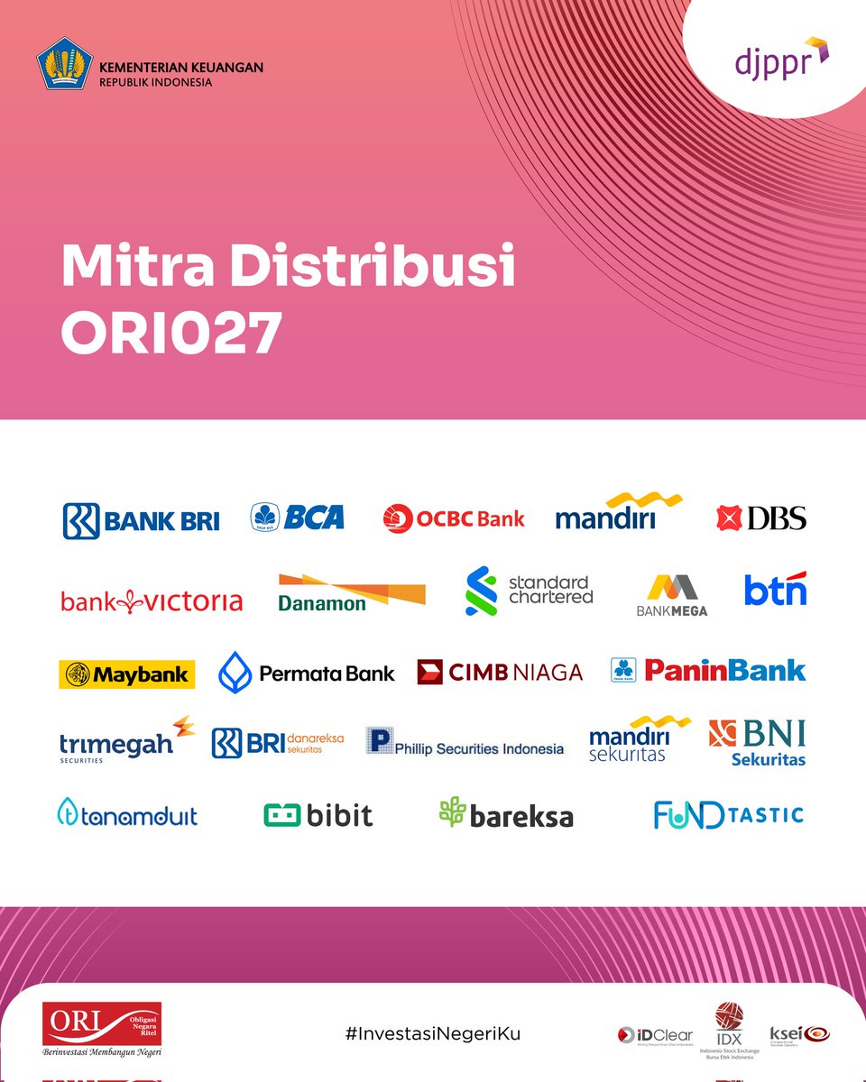 IDX_BEI's tweet photo. Good News Sobat IDX!
Pemesanan ORI027 masih dibuka sampai tanggal 20 Februari 2025!
Kamu bisa beli ORI027-T3 atau ORI02-T6 di Mitra Distribusi #ORI027 ya.
Informasi selengkapnya kunjungi https://t.co/q6I7ygbTnw https://t.co/njkonrOt0R