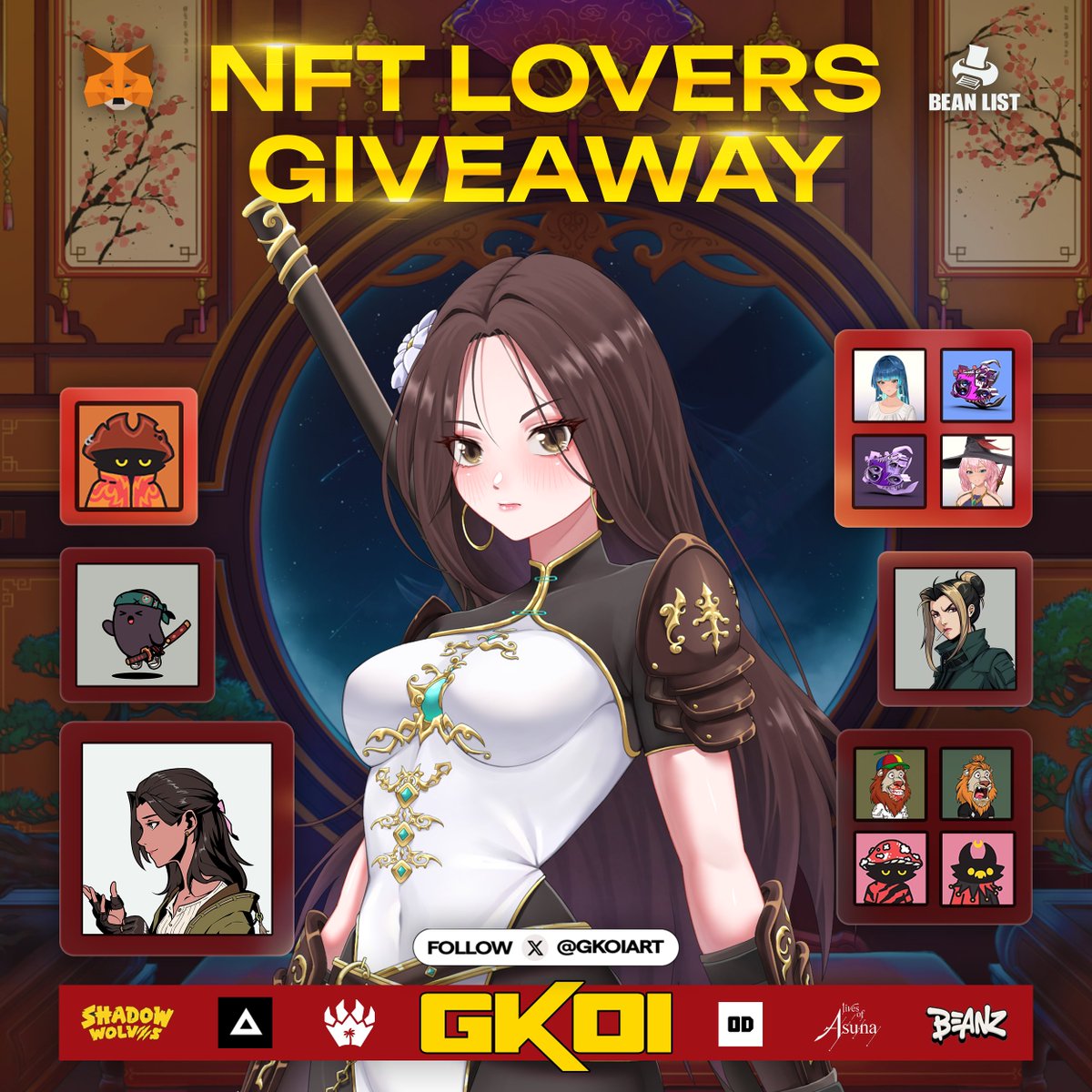 gkoi0x's tweet image. 🚀 NFT LOVERS, THE ULTIMATE QUEST IS HERE!

Are you an NFT collector? Here is your chance to level up your collection 🔥 We are giving away 25 NFTs from top creators—and YOU could be one of the lucky winners!

🔥  DURATION
📅 Starts: NOW and Closes: Feb 28th, 2025

Read more 👇…