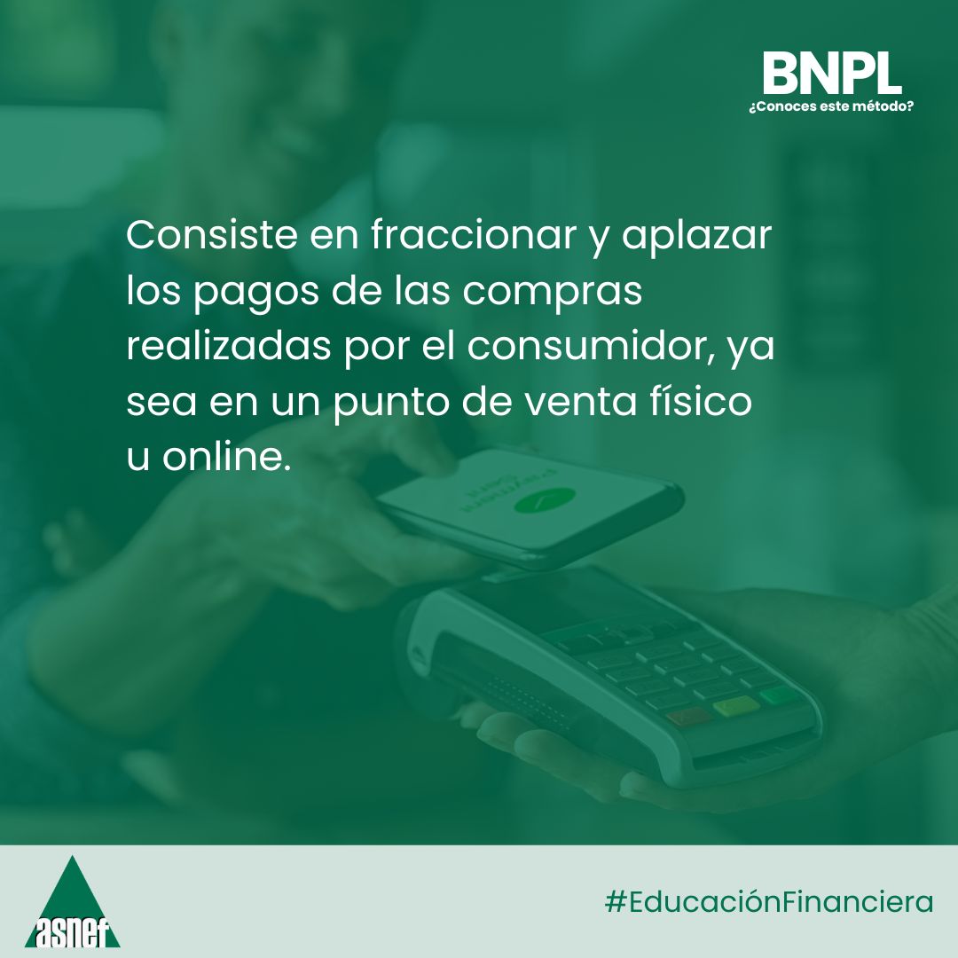 ASNEF_'s tweet image. El modelo &quot;Compra ahora, paga después&quot;  te permite fraccionar pagos en cuotas.

✅ Cómodo y rápido.
⚠️ Pero puede fomentar compras impulsivas y generar altos intereses por retraso.
#EducaciónFinanciera #BNPL #ComprasResponsables