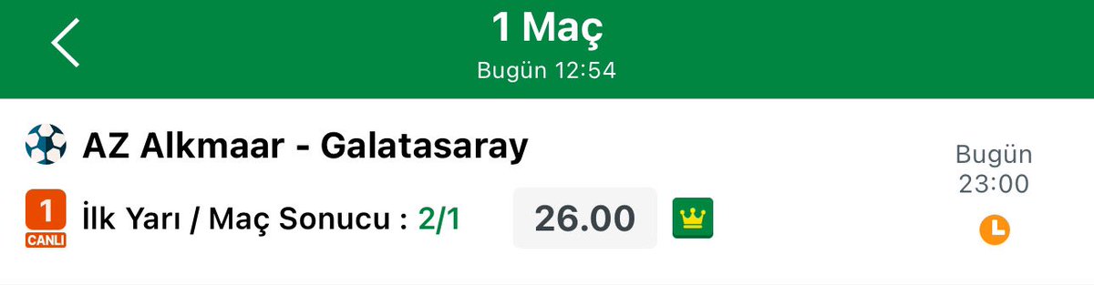 Önceliğim ;

KG Var ve 2.5 Üst 🍀

Güveniyorum 🔥