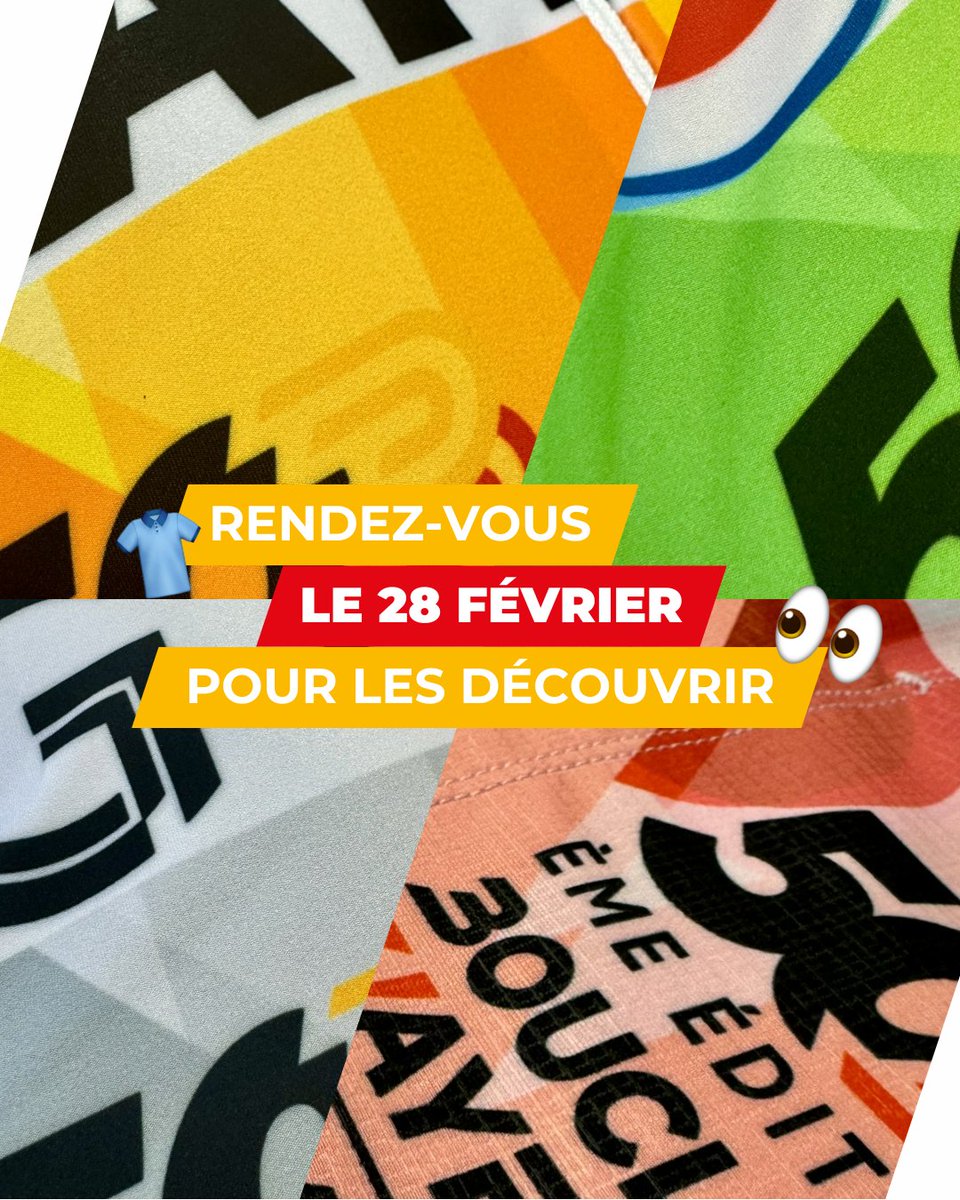🚨 RENDEZ-VOUS LE 28 FÉVRIER 🚨

Les nouveaux maillots distinctifs 2025 spécialement conçus pour la 50ème édition des Boucles arrivent bientôt 😉

#boucles53 #mayenne #cyclisme #cycling #cyclinglife #cyclingday #cyclingfans