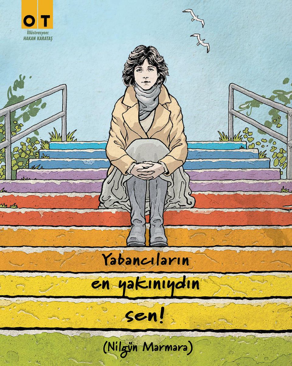 ... Çözüldü aşkın zarif ilmeği
bulandı aynalar duruluğu.
Çok gizli bir doğru gecenin toyluğunda
bilmedik çekenin yanlış bir uzaklık
olduğunu...

Yabancıların en yakınıydın sen!

#NilgünMarmara 
(Yabancı, Daktiloya Çekilmiş Şiirler)

İyi ki doğdun 🧡  
📚 #OTdergi ✍️ #HakanKarataş