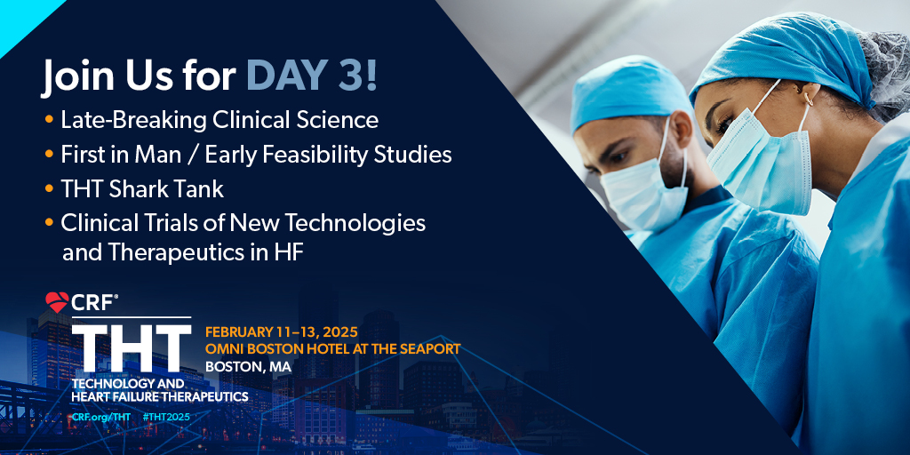 Cardiovascular Research Foundation (@crfheart) on Twitter photo 🎉 It’s the final day of #THT2025! 🚀 Join us for a day packed with innovation and insights from top experts.
<a href="/BurkhoffMD/">Dan Burkhoff MD PhD</a> <a href="/javedbutler1/">Javed Butler</a> <a href="/djc795/">David J. Cohen, MD, MSc</a> <a href="/JerryEstepMD/">Jerry Estep</a> <a href="/FudimMarat/">Marat Fudim, MD MHS</a> <a href="/navinkapur4/">Navin Kapur</a> <a href="/dranulala/">Anu Lala-Trindade</a> <a href="/LindenfeldJoann/">Joann Lindenfeld</a> <a href="/WilsonTangMD/">W. H. Wilson Tang, MD</a> <a href="/NirUrielMD/">Nir Uriel, MD MSc</a> <a href="/jgranadacrf/">Juan F. Granada</a> <a href="/triciarawh/">Tricia Rawh</a> #CardioEd 🎉 It’s the final day of #THT2025! 🚀 Join us for a day packed with innovation and insights from top experts.
<a href="/BurkhoffMD/">Dan Burkhoff MD PhD</a> <a href="/javedbutler1/">Javed Butler</a> <a href="/djc795/">David J. Cohen, MD, MSc</a> <a href="/JerryEstepMD/">Jerry Estep</a> <a href="/FudimMarat/">Marat Fudim, MD MHS</a> <a href="/navinkapur4/">Navin Kapur</a> <a href="/dranulala/">Anu Lala-Trindade</a> <a href="/LindenfeldJoann/">Joann Lindenfeld</a> <a href="/WilsonTangMD/">W. H. Wilson Tang, MD</a> <a href="/NirUrielMD/">Nir Uriel, MD MSc</a> <a href="/jgranadacrf/">Juan F. Granada</a> <a href="/triciarawh/">Tricia Rawh</a> #CardioEd