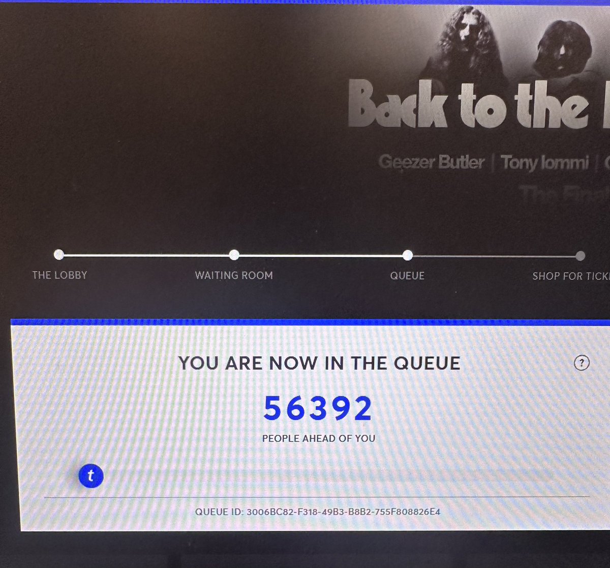 sianybach's tweet photo. Yesterday… queued for waiting room. Ended up with 30,000 people in front and tickets left were £2932 each!!! Today… logged in ready via Download Family. I don’t know how I could do any more to get in a better queuing position 😭 @TicketmasterUK #BackToTheBeginning #OZZY https://t.co/UznAltQxiD