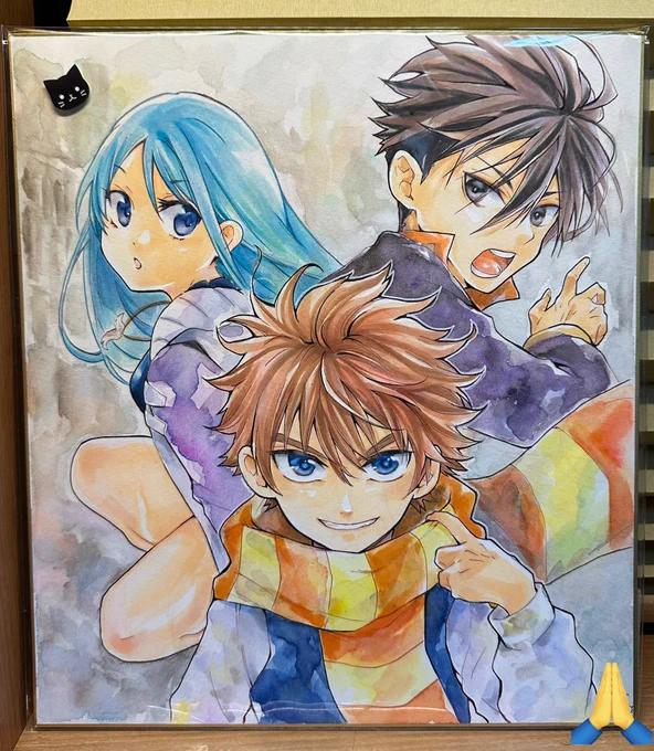 今年もバレンタイン&お超絶素敵な祝いイラスト有難う御座います…!所沢さん宛にいまだに送ってくださって…!(彼は今頃新たな誰かに殴り方教えてたりしてそうです笑お祝いイラスト、大切に飾らせて頂きます…!チョコも仕事のお供に頂きます 