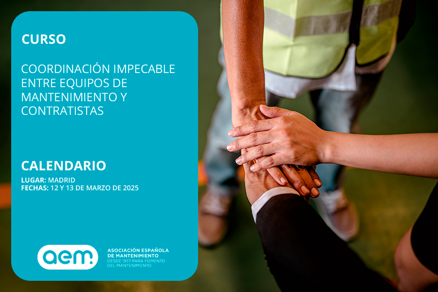 📚 COORDINACIÓN IMPECABLE ENTRE EQUIPOS DE MANTENIMIENTO Y CONTRATISTAS 🛠

📅 12 y 13 Mar 2025 | Madrid
👨‍🏫 Formador: Yolanda Acosta Urrego

Fortalece la coordinación, resuelve conflictos y logra resultados.

🔗 aem.es/agenda/coordin…