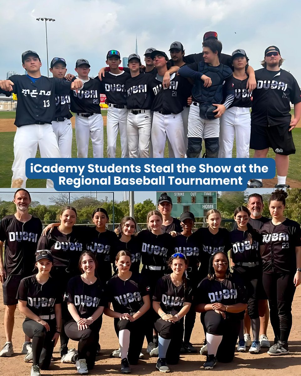 We are incredibly proud of our iCademy Middle East students who represented Dubai in the Regional Baseball &amp; Softball Tournament! Their dedication, teamwork, and relentless effort helped Dubai secure 1st place in baseball and 2nd place in softball.