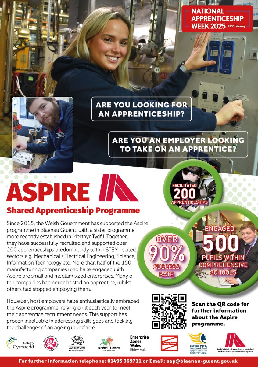 Blaenau Gwent CBC (@blaenaugwentcbc) on Twitter photo Are you looking for an apprenticeship?
are you an employer looking to take on an apprentice?
For further information telephone: 01495 369711 or Email: sap@blaenau-gwent.gov.uk Are you looking for an apprenticeship?
are you an employer looking to take on an apprentice?
For further information telephone: 01495 369711 or Email: sap@blaenau-gwent.gov.uk