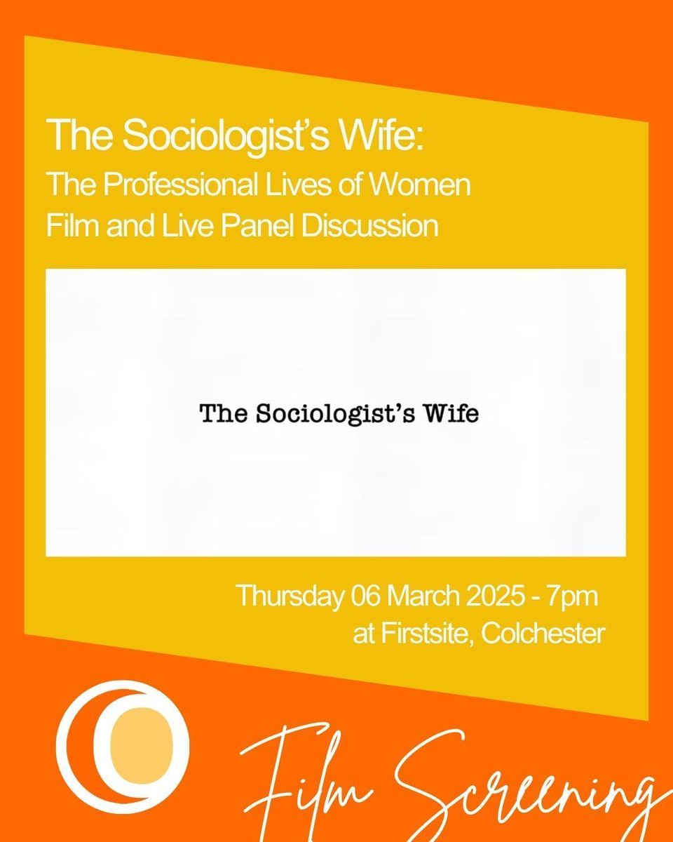 3 weeks to go!

Uncover the hidden histories. Join us for a screening of The Sociologist’s Wife, followed by a live panel on the professional lives of women. Don’t miss!

📅 Thurs 6th Mar
📍Firstsite, Colchester
🎟️ buff.ly/3WL2NjK