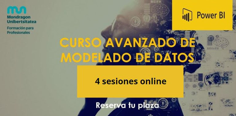 El objetivo principal de este curso es aprender a crear y optimizar modelos de datos en #PowerBI. Profundizaremos en opciones avanzadas de modelado existentes a través del editor de consultas de #PowerQuery.

📅 4/03 - 13/03
📍online
ℹ️ ow.ly/uQM650UUFgr