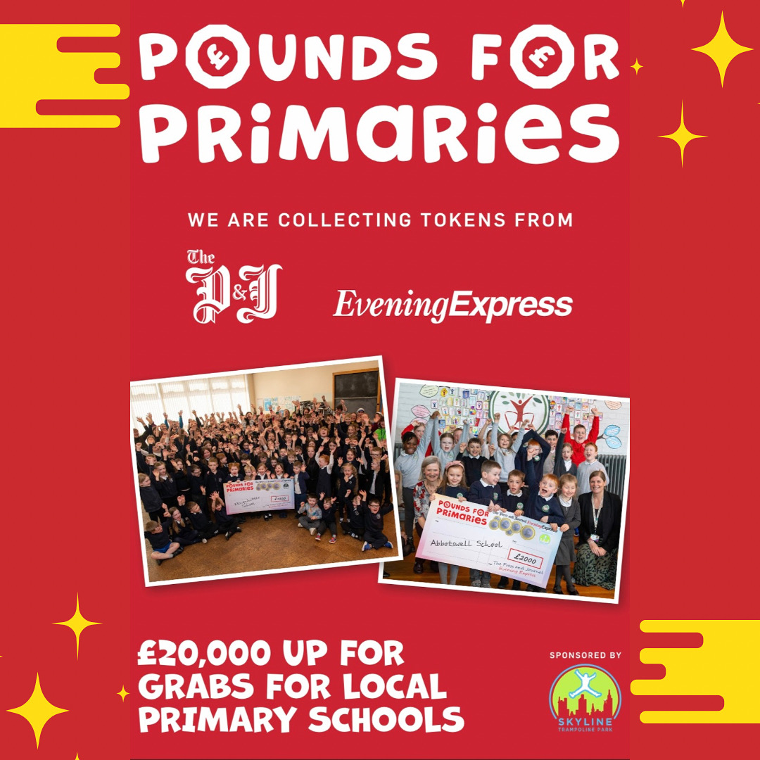 HazleheadC's tweet photo. The Evening Express and P&amp;J are running Pounds for Primaries again this year! Here’s how you can help: 

1. Save your coupons from 3 February to 8th March 2025.  

2. Bring those coupons to the collection box at Hazlehead Primary. 

Our goal is to save 250 coupons! https://t.co/OdjDYkqEby