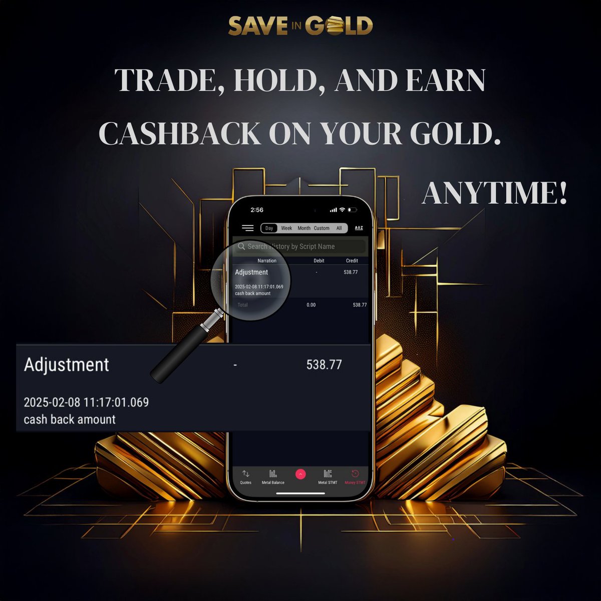 SaveInGoldUAE's tweet photo. ✨ Cashback Alert! ✨
Earn up to 3.5% cashback on every gold transaction with the Save in Gold App! 💰💎
✅ Secure your savings
✅ Build wealth simply &amp; reliably

📲 Download now and start earning cashback today!
https://t.co/q9WCDLWP06
#SaveInGold #Cashback #GoldInvestment https://t.co/HDrm6cW9Ft