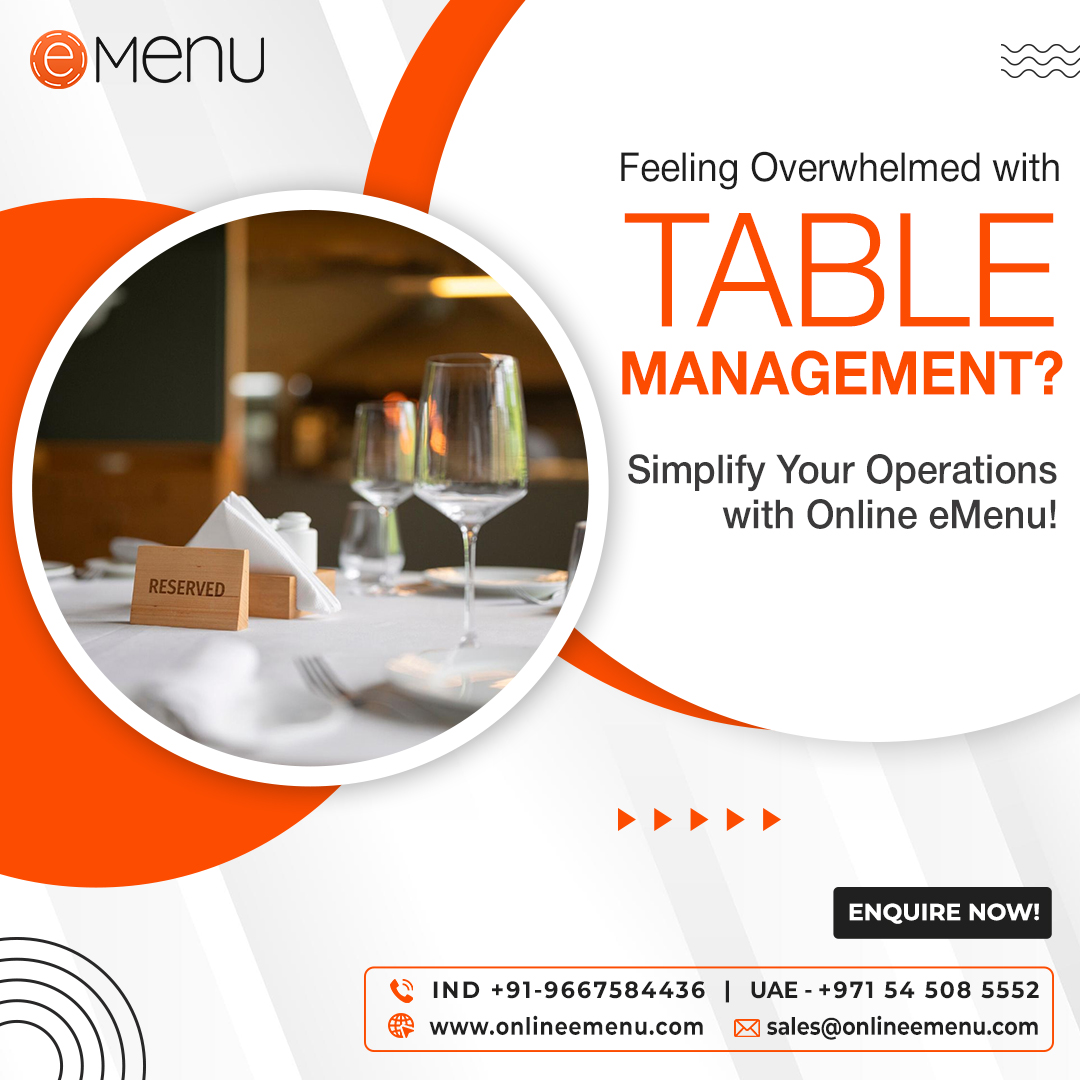 Emenuonline's tweet photo. Tired of table management stress? 🤯 Let Online eMenu simplify your restaurant operations! 🍽️📲

💡 Book, manage, and optimize tables with ease.

Visit our website :  https://t.co/7ovCKrDh40

#TableManagement #RestaurantTech #eMenu #SmartDining https://t.co/9XcpSJAGRr