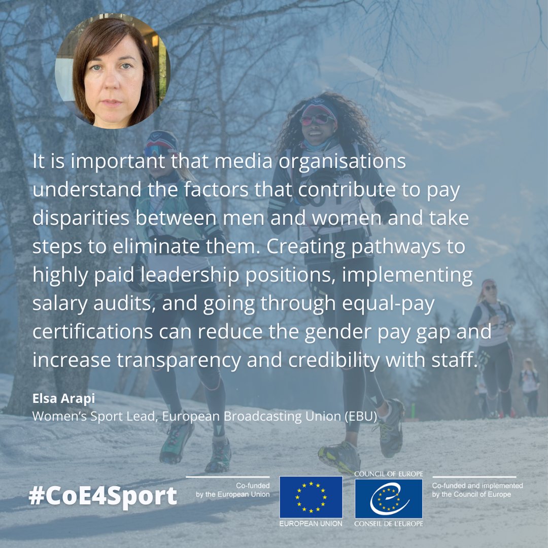 Understanding pay disparities and taking steps to close the gender pay gap in media organisations –

Elsa Arapi, Women’s Sport Lead at <a href="/EBU_HQ/">EBU</a>, on women in sports media at the closing event of the #AllInPlus joint <a href="/EuSport/">EUSport</a>-@CoE project

Info ➡️ go.coe.int/7XCBS

#CoE4Sport