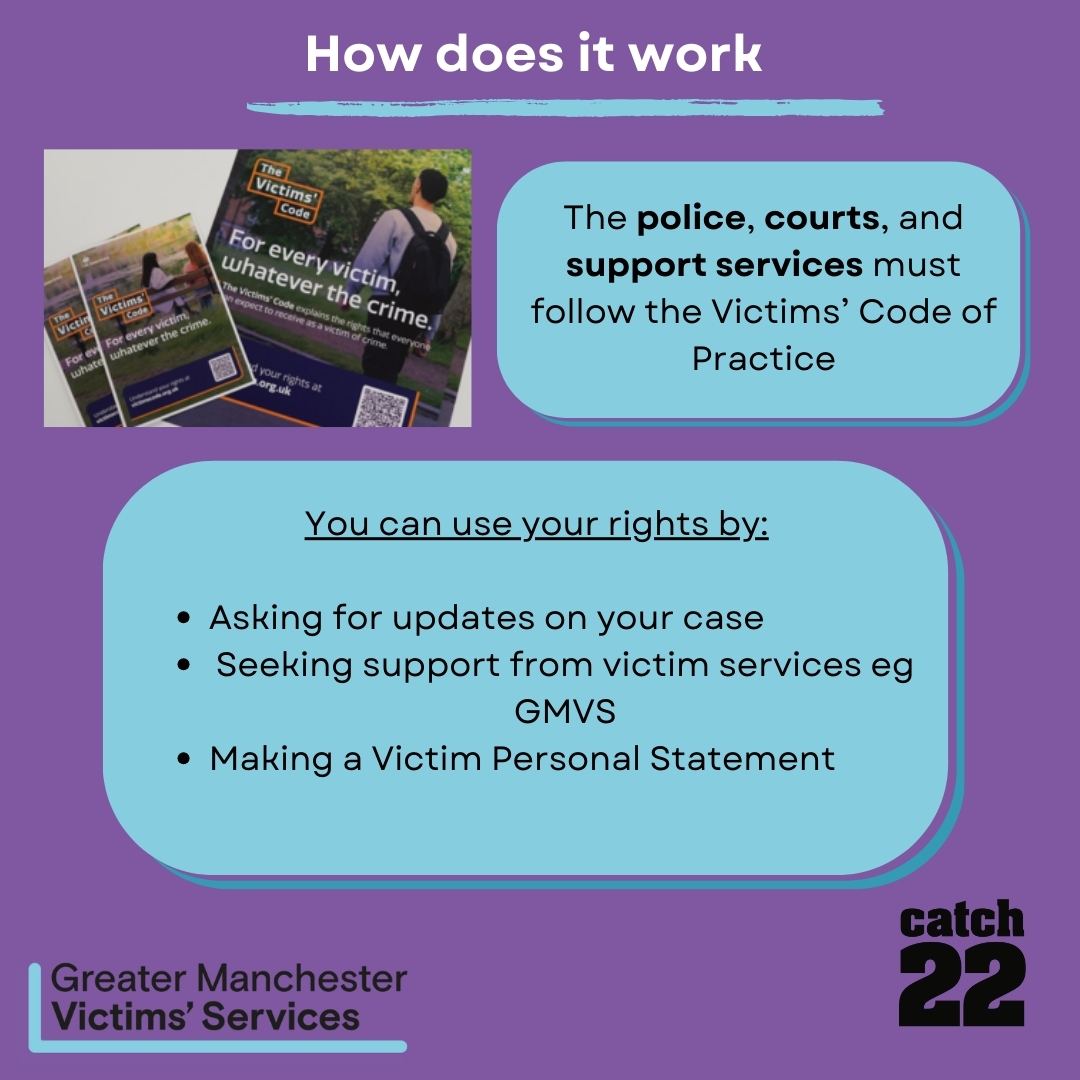 gmvictims's tweet image. 📜 The Victims&apos; Code sets out your rights if you&apos;ve been affected by crime.  At GMVS, we&apos;re here to support you—offering guidance, referrals, and help accessing your entitlements. You&apos;re not alone. 💙 #VictimsCode #SupportMatters #GMVS  ow.ly/qSEq50UZcjt