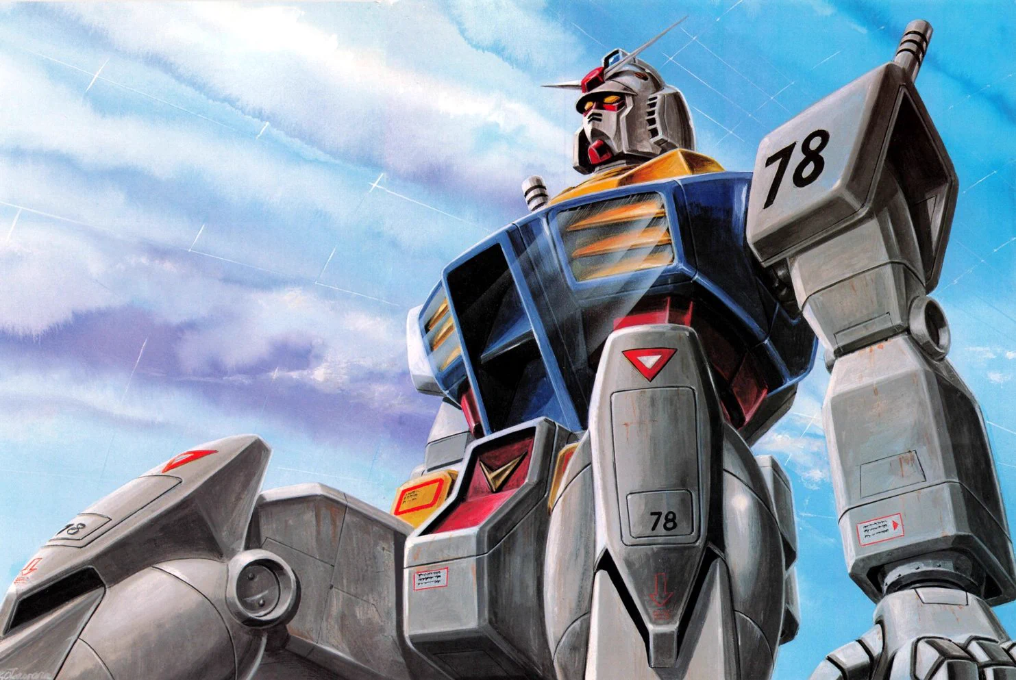 MAR X:ssä: ”#大河原邦男 先生のRX-78画を。 「20年目のガンダム