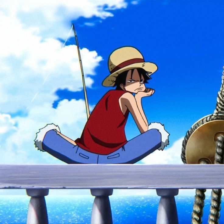 strawhats's tweet image. Tired luffy