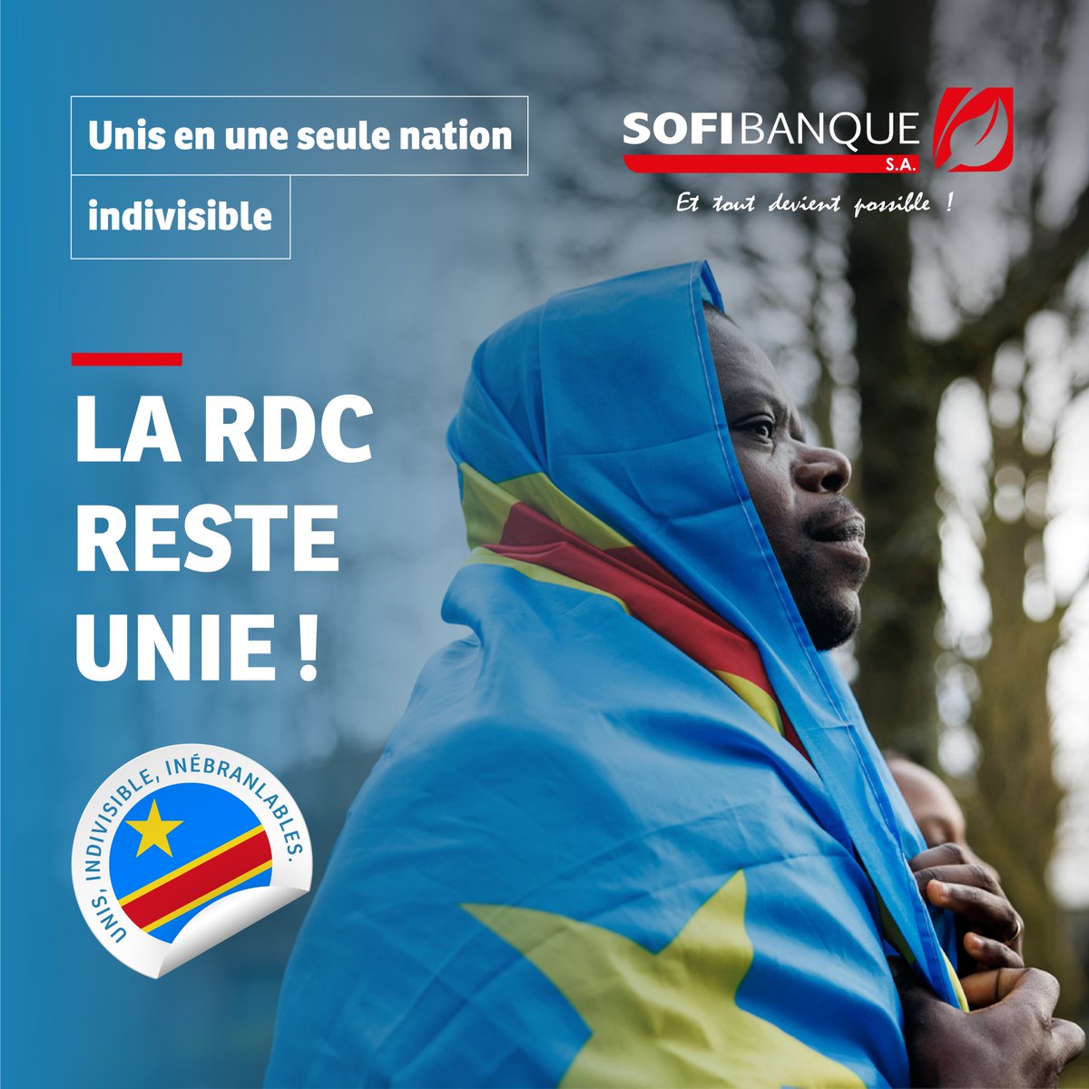 Dans un monde en constante évolution, notre diversité est une richesse précieuse. Ensemble, nous avons le pouvoir de relever chaque défi et de bâtir un avenir meilleur pour les générations à venir.

Restons unis, solidaires et tournés vers l’avenir.

#RDC #Sofibanque