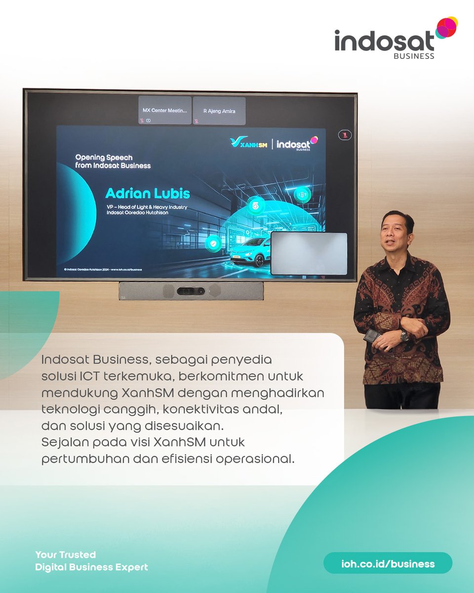 Indosat Business, sebagai penyedia solusi teknologi dan telekomunikasi terkemuka di Indonesia, telah resmi menjalin kemitraan strategis dengan Green and Smart Mobility JSC (GSM), yang dikenal dengan nama Xanh SM—perusahaan taksi listrik pertama di Vietnam sekaligus pelopor