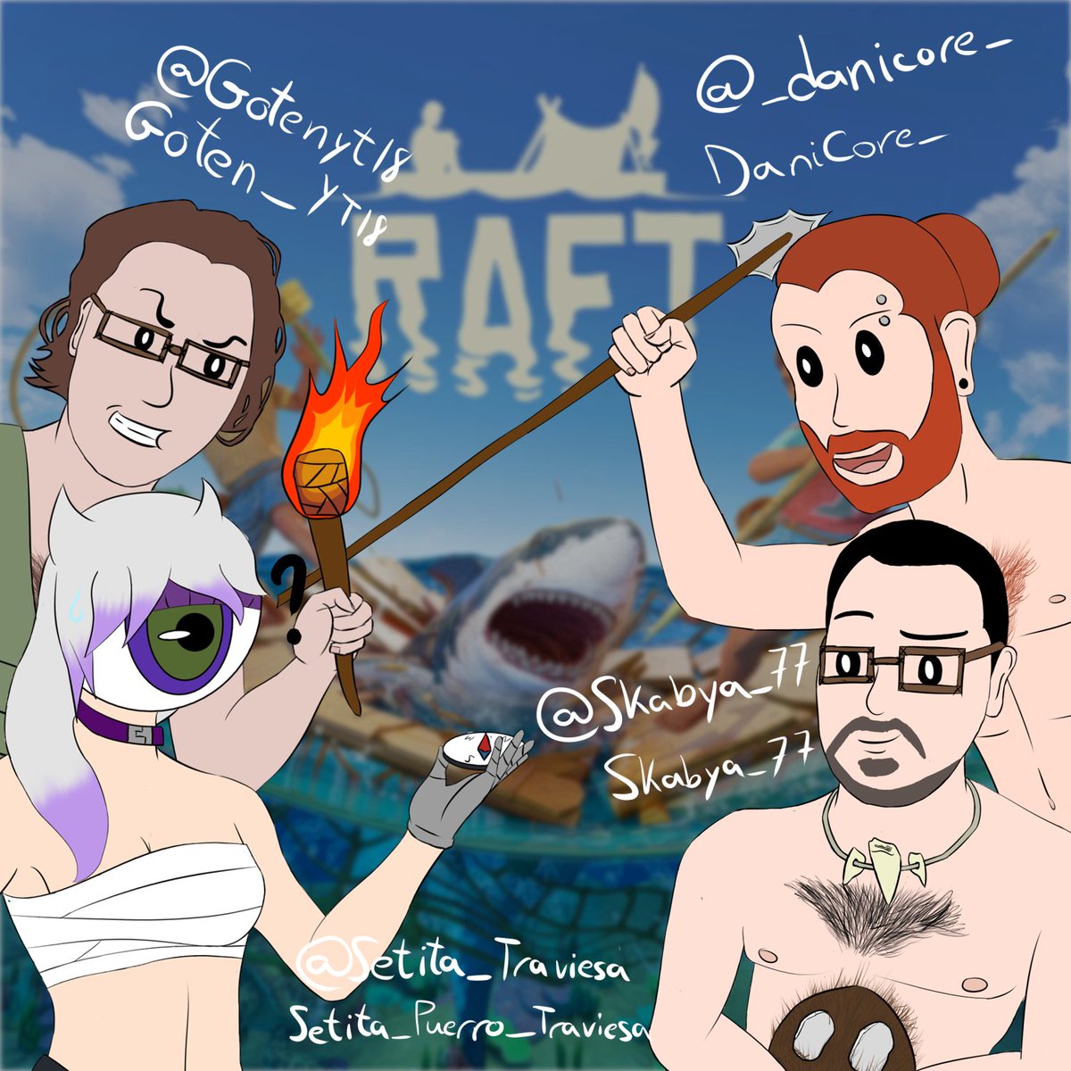 Segundo aviso del día!!!
HOY COMIENZA LA NUEVA SERIE DE RAFT!!
Empieza a las 16:30h España!!
Jugaremos con <a href="/Gotenyt18/">GotenYT_18</a> <a href="/_danicore_/">𝔫𝔞𝔫𝔦𝔨𝔬 (𝔟𝔬𝔩𝔦𝔱𝔞 𝔡𝔢 𝔬𝔡𝔦𝔬)👿</a> <a href="/Skabya_77/">🎮 S K A B Y A 🎮</a> 

No os podéis perder este show.

(Spoiler: me he dibujado con la brújula a posta porque aún con ella me pierdo jajajja).