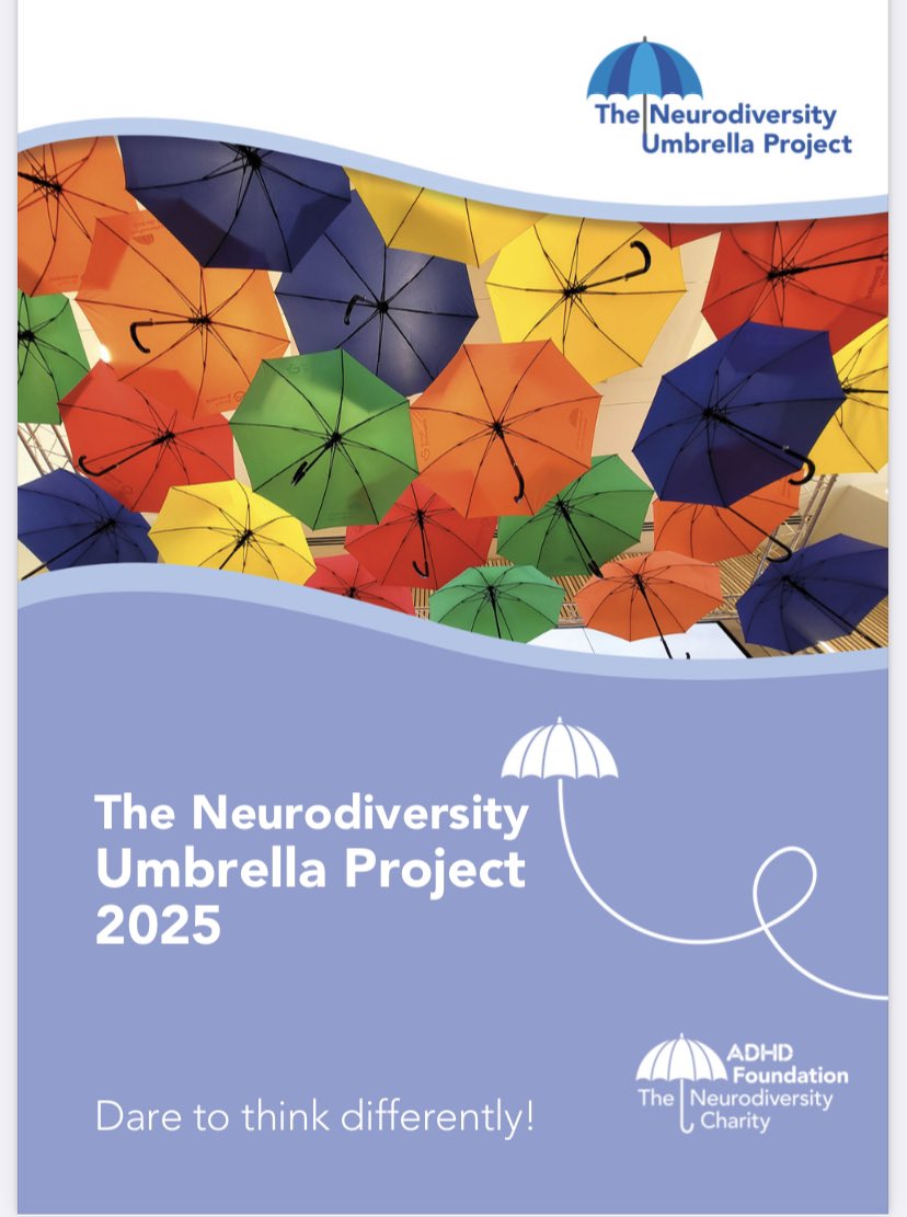 ADHDFoundation's tweet image. Celebrate the unique contribution of innovative thinkers, creatives, social & scientific pioneers through participating in the 2025 Neurodiversity Umbrella Project☂️ from as little as £600 info; adhdfoundation.org.uk/wp-content/upl… @ION_Diversity @ISC_schools @HMC_Org @gtcs @YoungEnt ☂️
