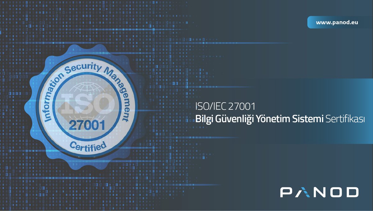 Panod olarak, ''ISO/IEC 27001:2023 Bilgi Güvenliği Yönetim Sistemi'' sertifikasını almaya hak kazandığımızı heyecanla duyuruyoruz! 
 
Sertifikamıza aşağıdaki linkten ulaşabilirsiniz:
panod.eu/storage/app/me… 
 
#PavoGroup #Panod #Sertifika #BilgiGüvenliği #İnovasyon