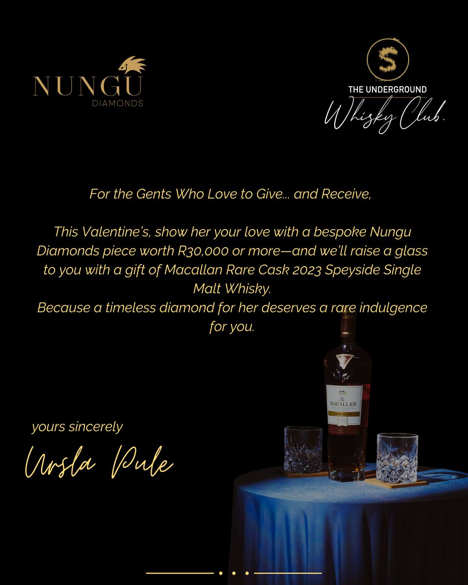 𝐓𝐨 𝐎𝐮𝐫 𝐁𝐞𝐥𝐨𝐯𝐞𝐝 𝐍𝐮𝐧𝐠𝐮 𝐅𝐚𝐦𝐢𝐥𝐲,
𝐖𝐢𝐬𝐡𝐢𝐧𝐠 𝐲𝐨𝐮 𝐚𝐥𝐥 𝐚 𝐕𝐚𝐥𝐞𝐧𝐭𝐢𝐧𝐞’𝐬 𝐃𝐚𝐲 𝐟𝐢𝐥𝐥𝐞𝐝 𝐰𝐢𝐭𝐡 𝐥𝐚𝐮𝐠𝐡𝐭𝐞𝐫, 𝐜𝐡𝐞𝐫𝐢𝐬𝐡𝐞𝐝 𝐦𝐨𝐦𝐞𝐧𝐭𝐬, 𝐚𝐧𝐝 𝐞𝐧𝐝𝐥𝐞𝐬𝐬 𝐥𝐨𝐯𝐞❤️

#PutLoveBackOnTheGrid #MacallanWhisky
#PerfectDiamondGifts