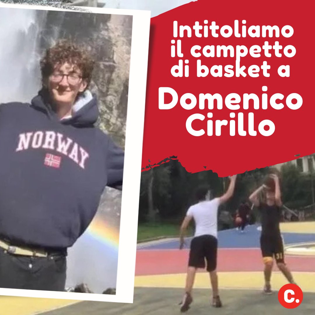 🙌 Oltre 7 mila firme per intitolare il campetto di basket vicino alla fermata della metro Bagnoli-Agnano Terme alla memoria di Domenico Cirillo, 17enne investito in viale Dohrn il 2 febbraio e morto sabato scorso dopo sei giorni in coma. 

👉 Change.org/DomenicoCirillo