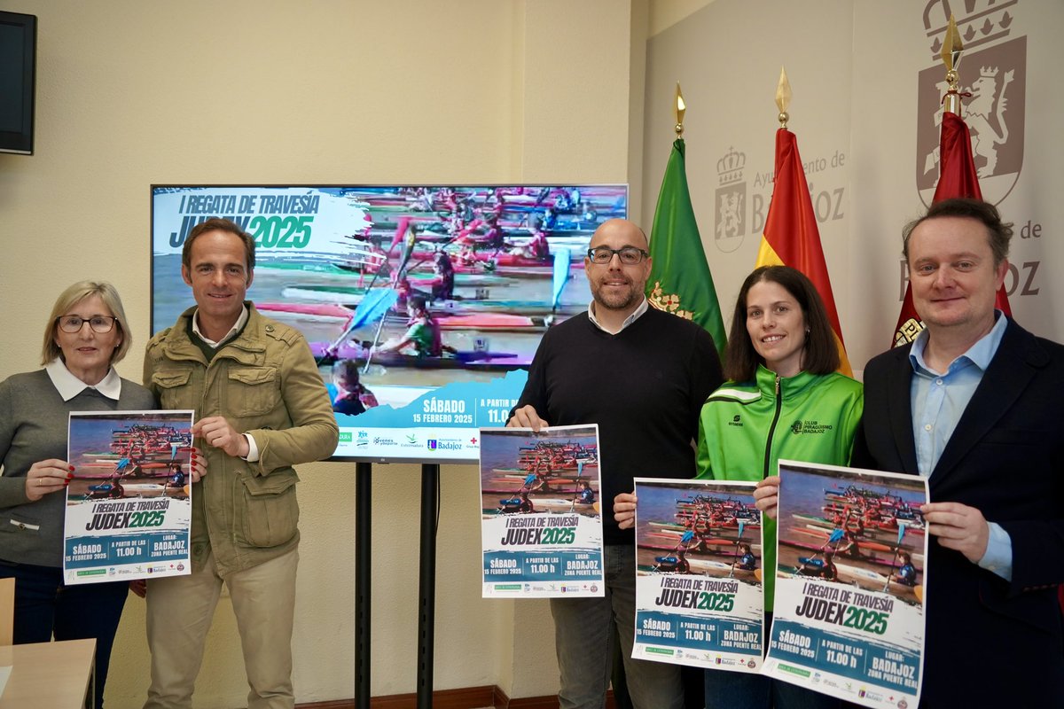 🚣 🌅 Esta mañana el concejal delegado de #Deporte, Juan Parejo, ha presentado junto a la Federación Extremeña de Piragüismo y clubes pacenses la I Regata de Travesía JUDEX 2025, que se celebrará el sábado a partir de las 11:00 junto al #PuenteReal

youtube.com/live/p6ZtldpyJ…