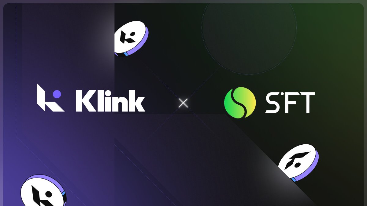 Klink Finance (@klinkfinance) on Twitter photo We are happy to announce a new partnership between <a href="/klinkfinance/">Klink Finance</a> and <a href="/SFTProtocol/">SFT Protocol</a>!
<a href="/SFTProtocol/">SFT Protocol</a> is the first Fully Generalized Decentralized Physical Infrastructure Network (DePIN) DAO, pioneering the development of SFT Chain, a 'Chain of Chains.' Our mission is to bridge the We are happy to announce a new partnership between <a href="/klinkfinance/">Klink Finance</a> and <a href="/SFTProtocol/">SFT Protocol</a>!
<a href="/SFTProtocol/">SFT Protocol</a> is the first Fully Generalized Decentralized Physical Infrastructure Network (DePIN) DAO, pioneering the development of SFT Chain, a 'Chain of Chains.' Our mission is to bridge the