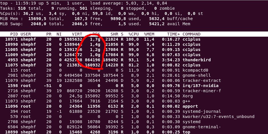 #ubuntu #gcc I fucking hate you. I have 12 gigs of RAM. I start compiling and I get this, if I open a browser while compiling everything just fucking halts for 30+ minutes, cooler works like hell, UI is fucking dead. ok so no enough RAM for you, just fucking crash the compiler...