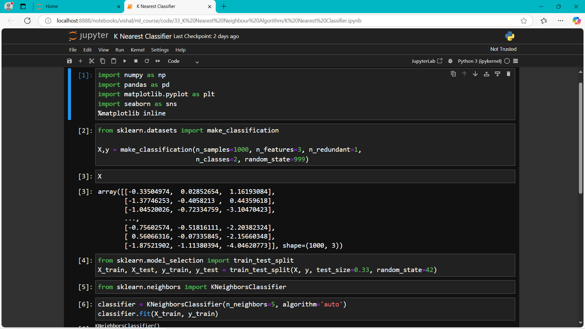 IparVishal's tweet photo. K-Nearest Neighbors :-
It is a simple yet powerful machine learning algorithm used for both classification and regression. Instead of building a complex model, KNN looks at “K” nearest data points in the training set to make predictions.

Code : https://t.co/piuI8D0swy https://t.co/WQ8w5QX2yD