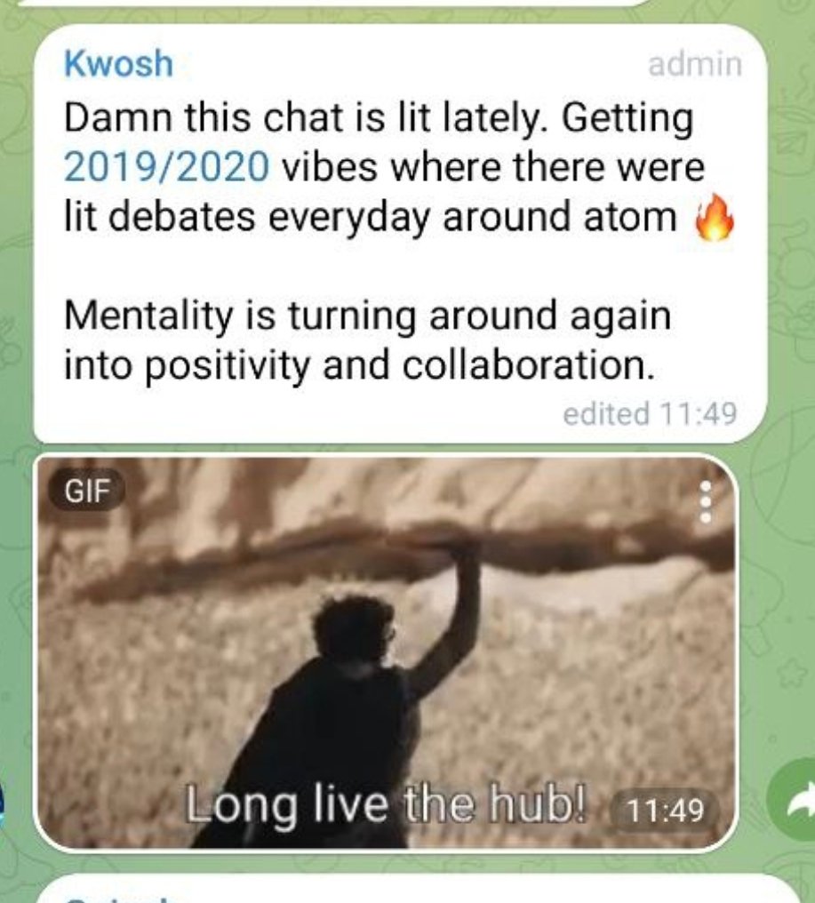 Come join us in the one and only OG $atom chat 👇
t.me/atomOGchat

<a href="/cosmoshub/">Cosmos Hub ⚛️</a>