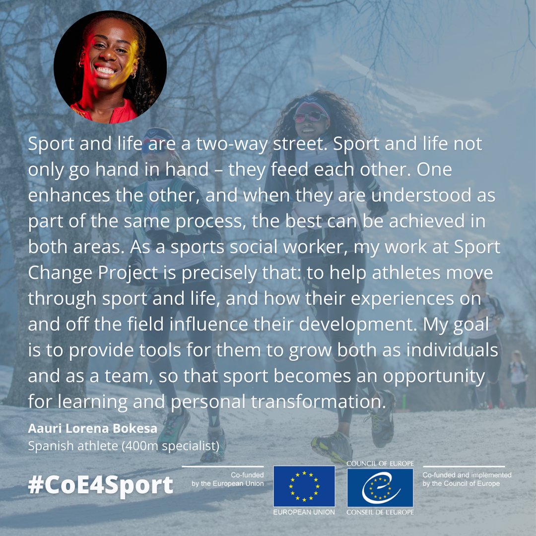 Council of Europe Sport (@coe_sports) on Twitter photo Aauri Bokesa, former athlete & basketball player from Spain, was interviewed by <a href="/FrancineRaveney/">Francine Hetherington Raveney</a> on the challenges she faced in terms of equal opportunities & media coverage, dual career opportunities for women in Spain, and her work with young sportswomen.
#CoE4Sport #AllInPlus Aauri Bokesa, former athlete & basketball player from Spain, was interviewed by <a href="/FrancineRaveney/">Francine Hetherington Raveney</a> on the challenges she faced in terms of equal opportunities & media coverage, dual career opportunities for women in Spain, and her work with young sportswomen.
#CoE4Sport #AllInPlus