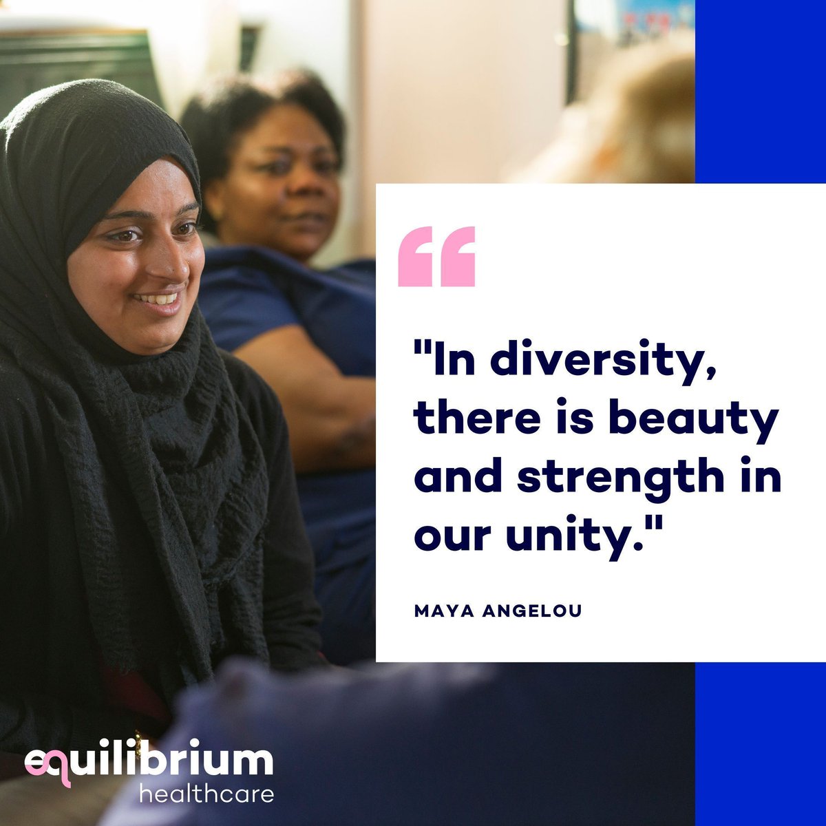 EquilibriumMCR's tweet photo. We’re big on making sure everyone feels valued and included. Check out our latest blog to see how we’re embracing Diversity, Equity, and Inclusion (DEI)! 👉 https://t.co/BoBbkTGkOK 

#EquilibriumHealthcare #DEI #InclusionMatters #DiversityAndInclusion #HealthcareEquality https://t.co/hIKy1gJ8t9