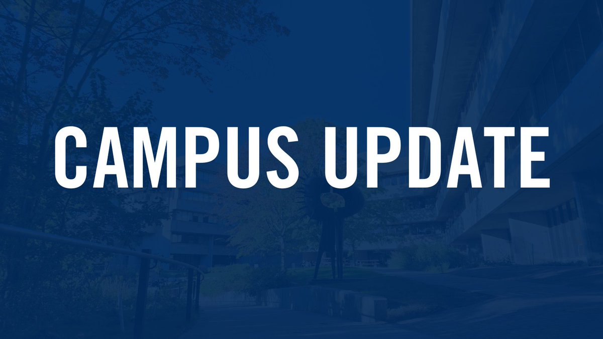 Due to heavy snowfall, in-person and virtual morning classes scheduled from 8 a.m. to 12:00 p.m. are cancelled.
This includes tutorials, labs and tests. Scheduled on-campus events will also be cancelled. (1/3)