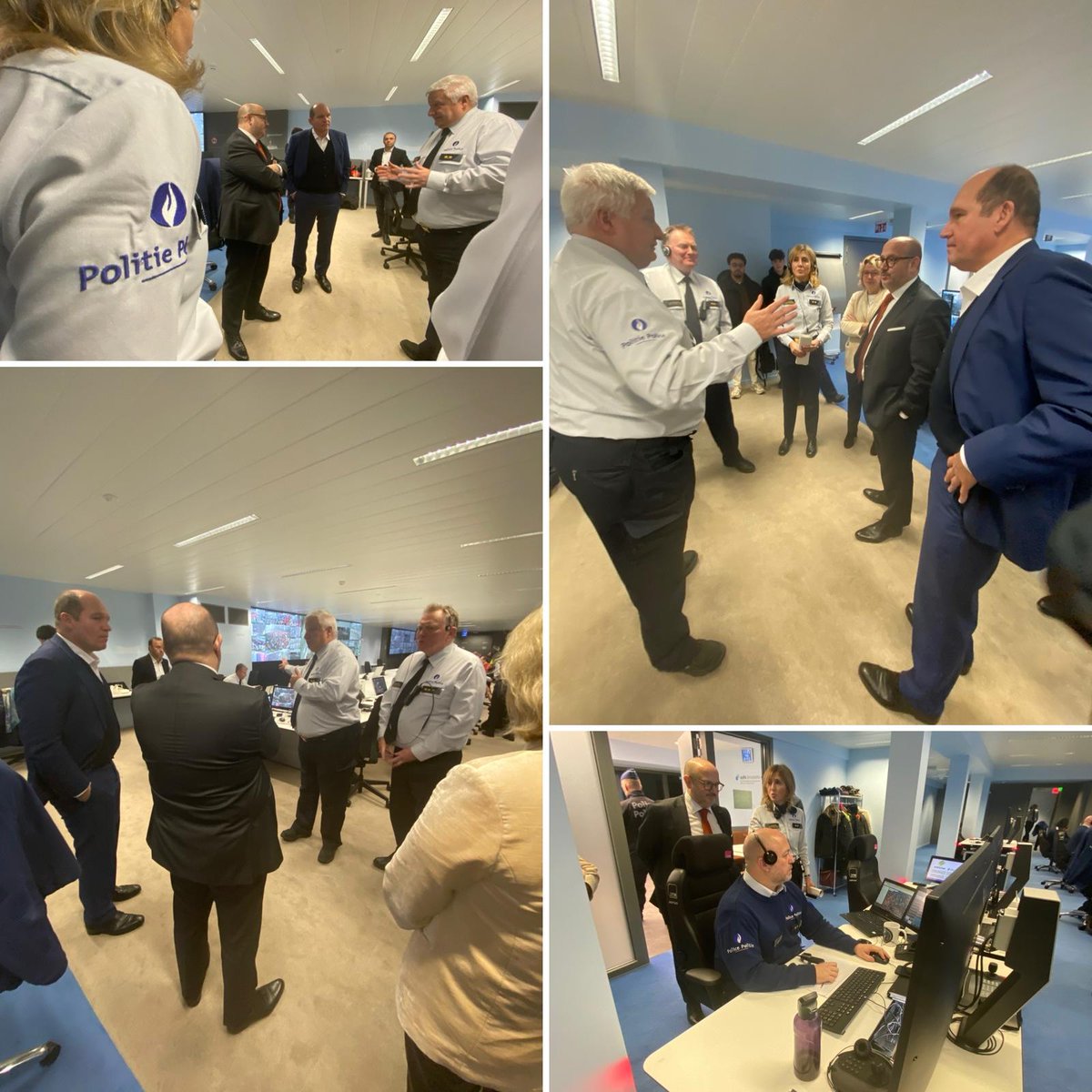 Ce jeudi 13 février le Haut Fonctionnaire <a href="/lavaux_sophie/">Sophie Lavaux</a>, le bourgmestre <a href="/PhilippeClose/">Philippe Close</a> ainsi que le chef de corps <a href="/michelgoovaerts/">Michel Goovaerts</a> ont pu accueillir le Ministre de l'Intérieur <a href="/BernardQuintin_/">Bernard Quintin</a> au sein du Centre de crise régional lors de la coordination entre les différentes